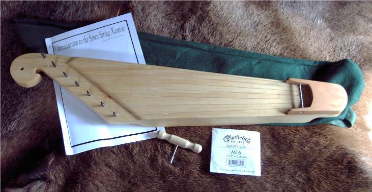 Kantele with bag etc