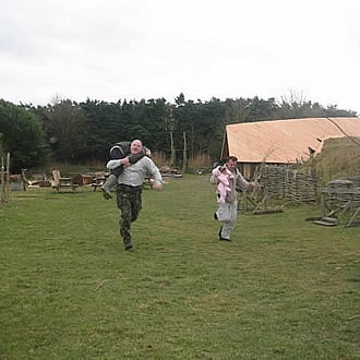 Vic and Mal in the 'Wife Carrying'