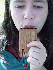 kate plays the Jorvik panpipe